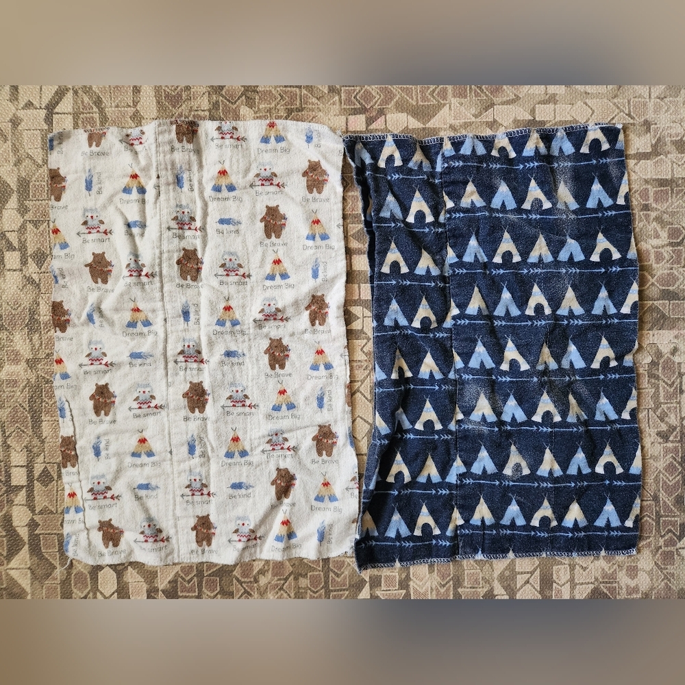 2 Pack Luvable Friends 14x20in. Be Brave Be  Kind Dream Big Burp Cloths